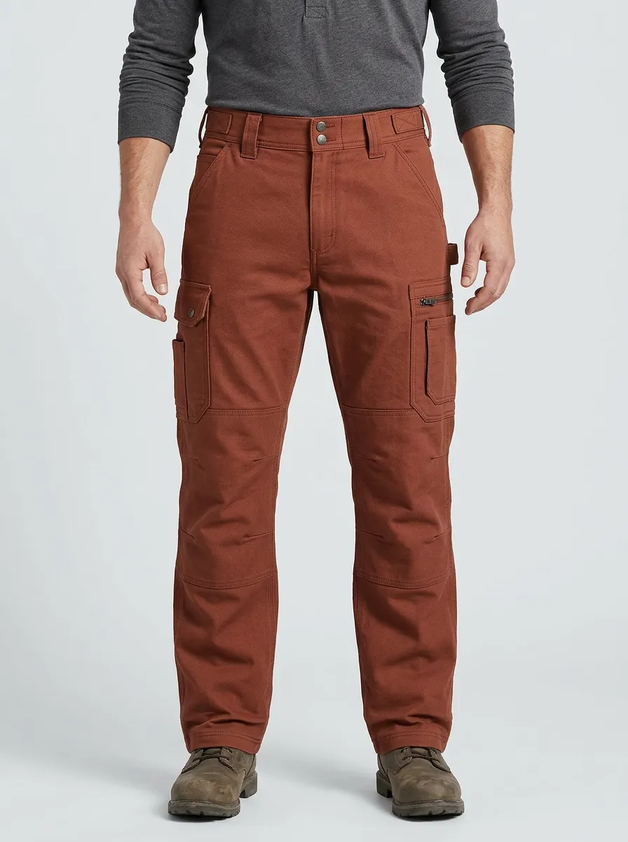 Men's Streamlined Relaxed Fit Multi-Pocket Work Pants
