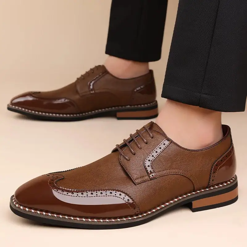 Formal Patchwork Oxford Shoes