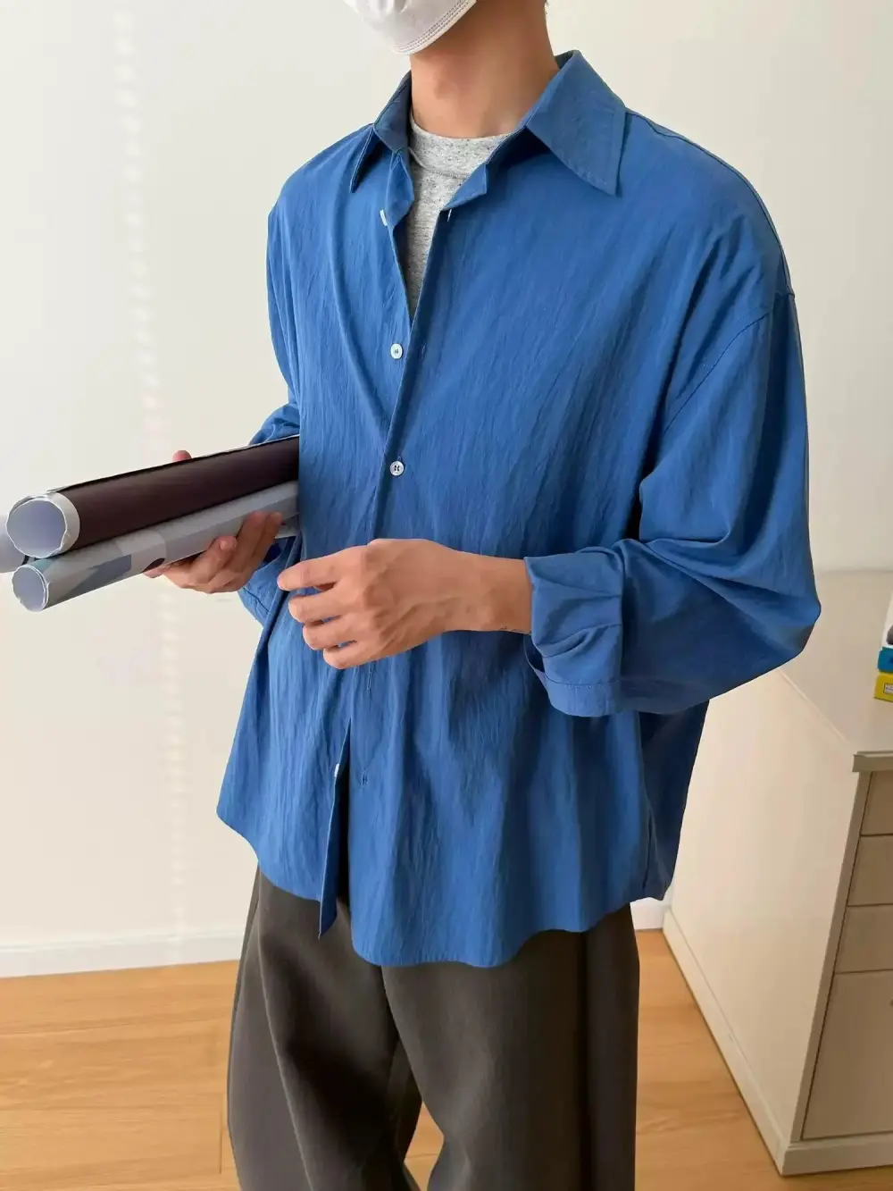 Textured Button-Down Shirt