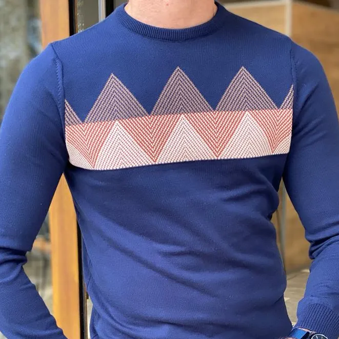 Classic Slim Fit Crew Neck Cotton Knit Sweater