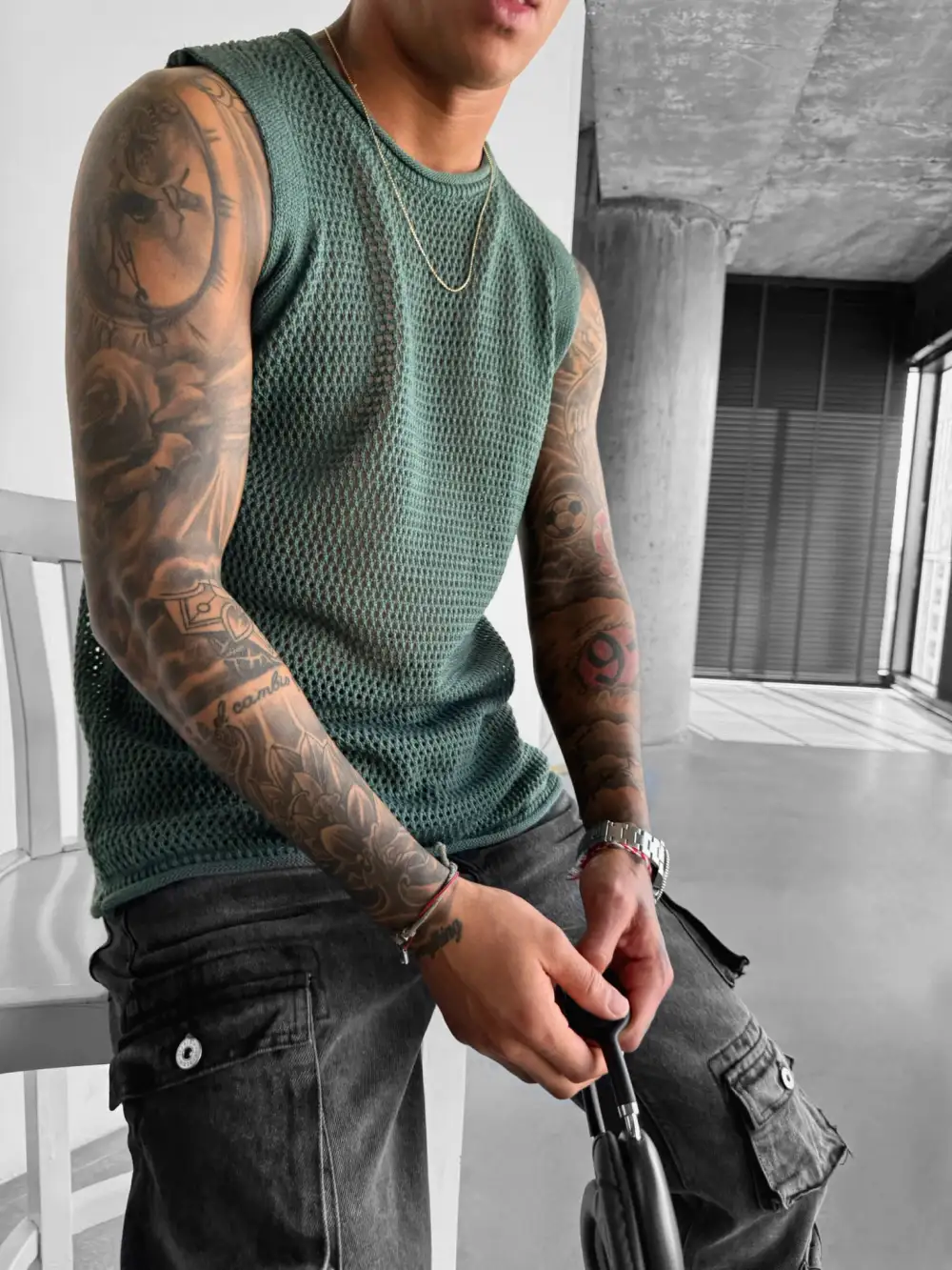 Modern Relaxed Textured Tank Top