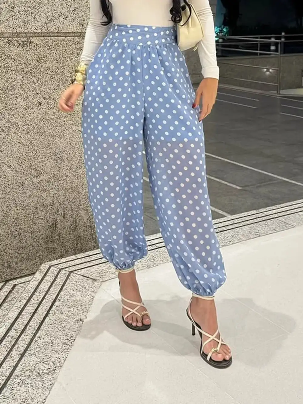 Polka Dot Wide Leg Pants