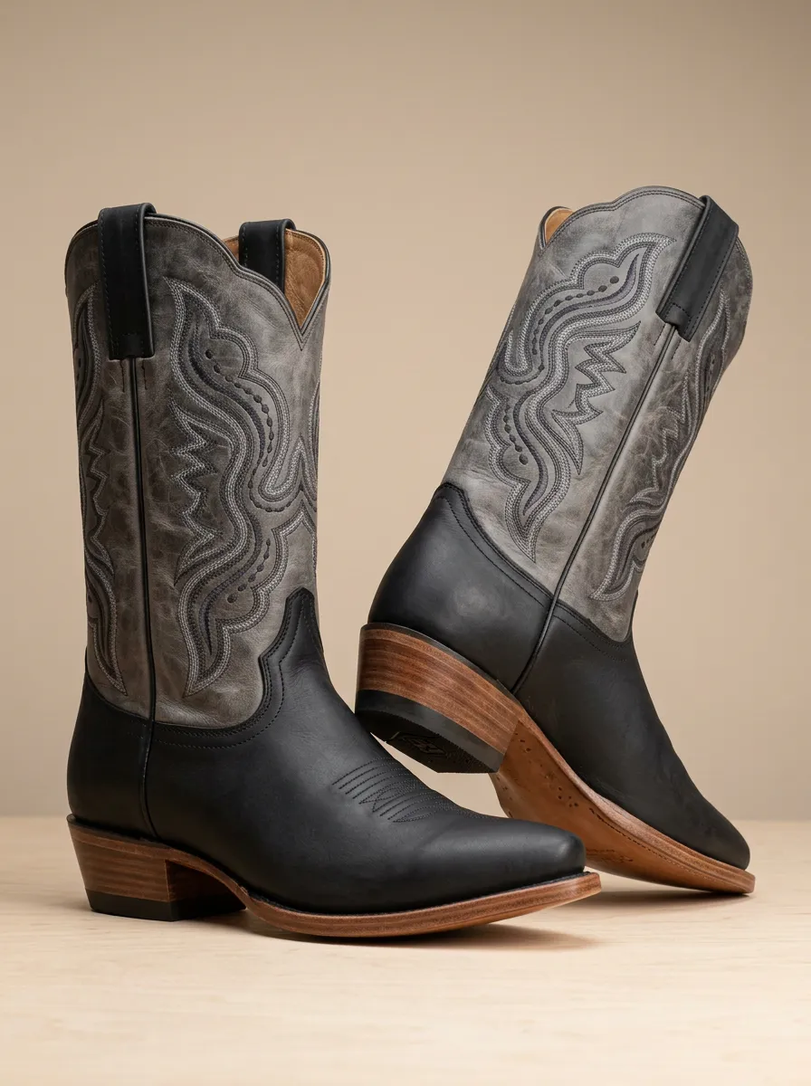 Retro Embroidered Western Cowboy Boots Unisex