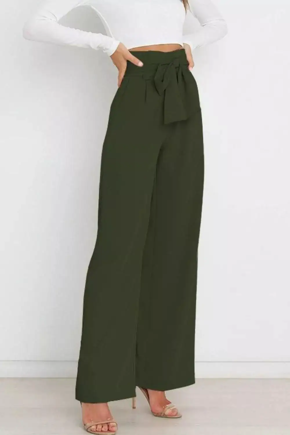 Wide Leg High Waist Pocketed Everyday Pants