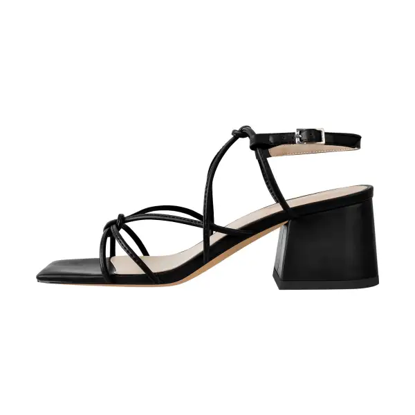 Crisscross Gladiator Strappy Chunky Heel Sandals