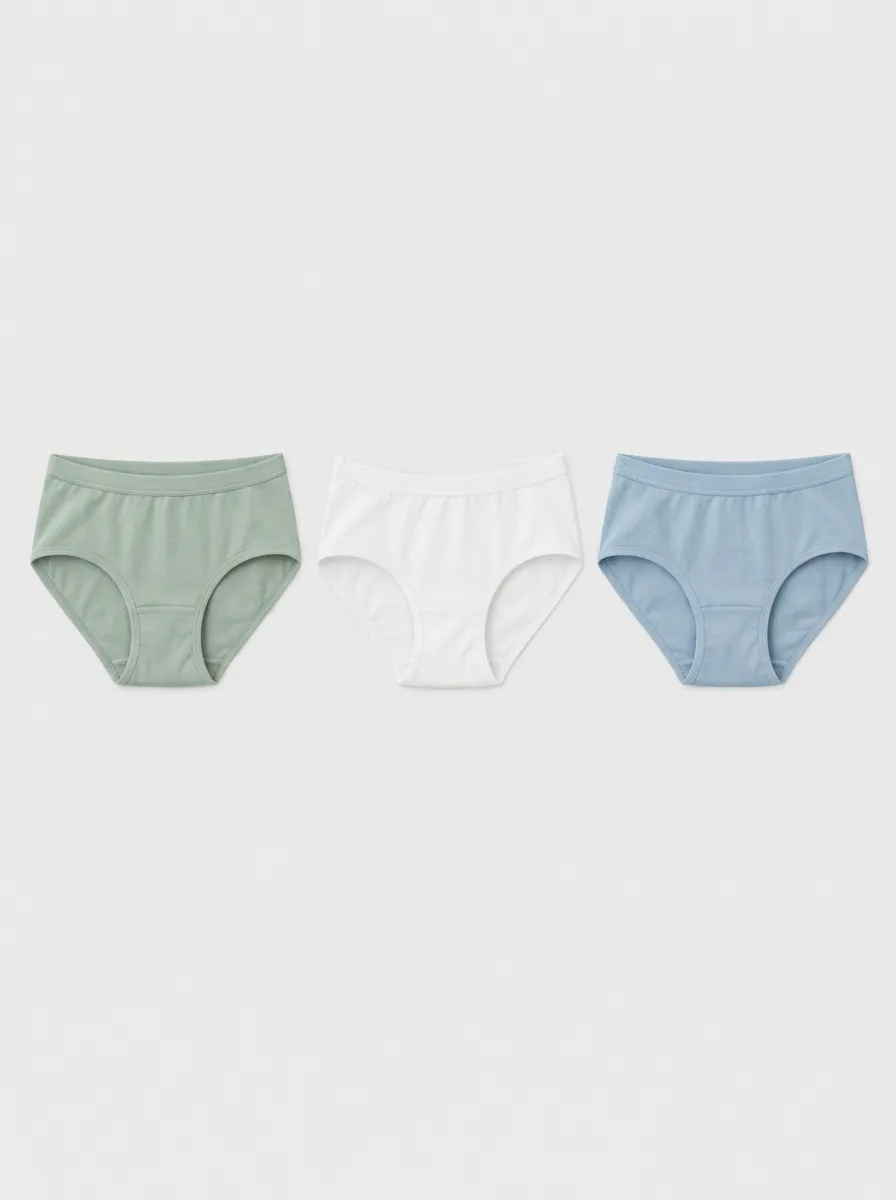 Women's Basic Everyday Solid Color 3-Pack Cotton Briefs