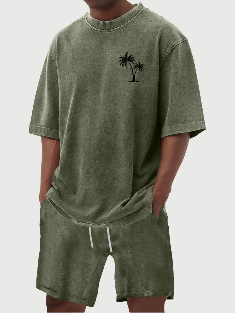 Layered Garment Washed Set