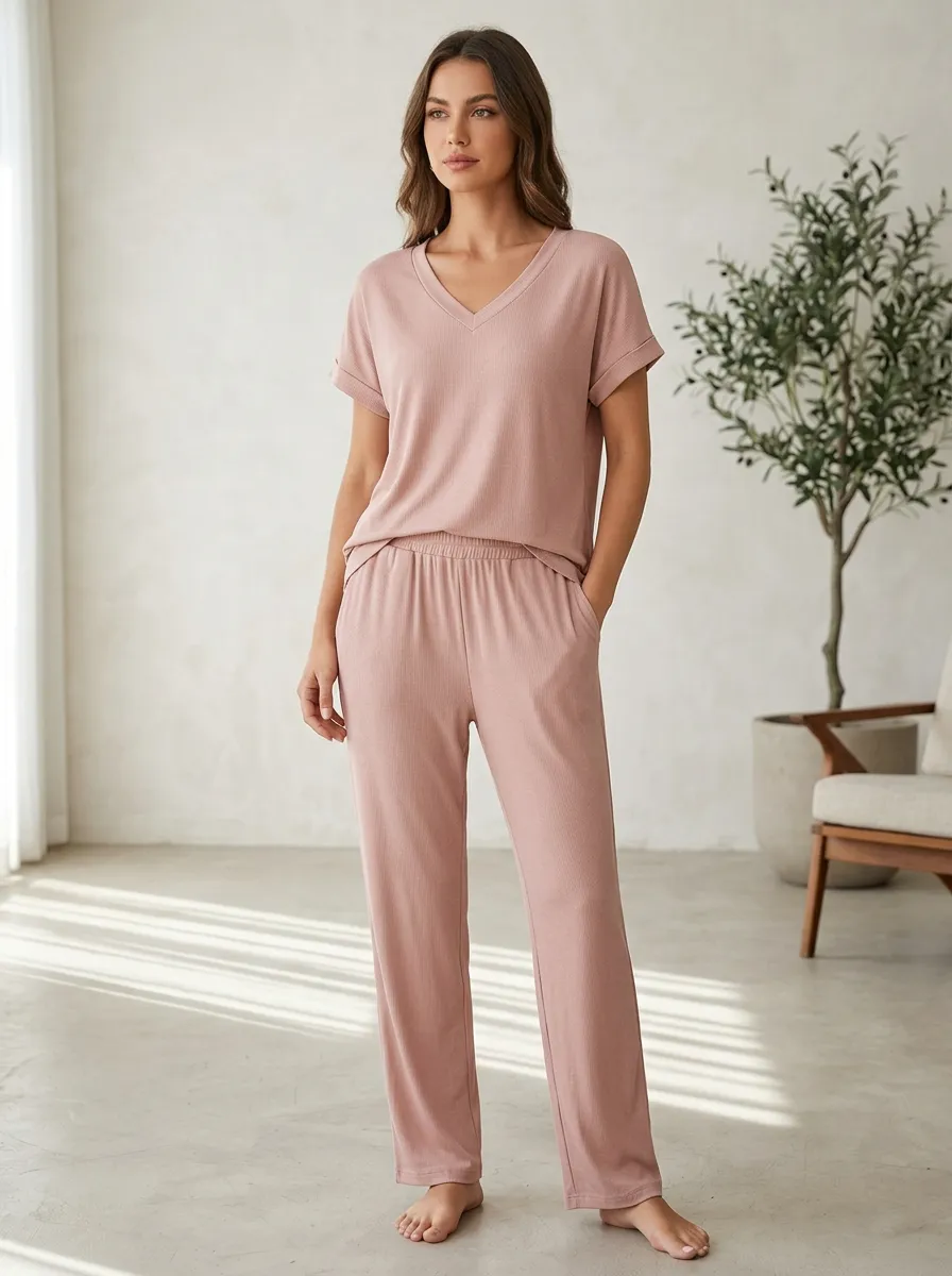 Knit Women's V-Neck Shirt