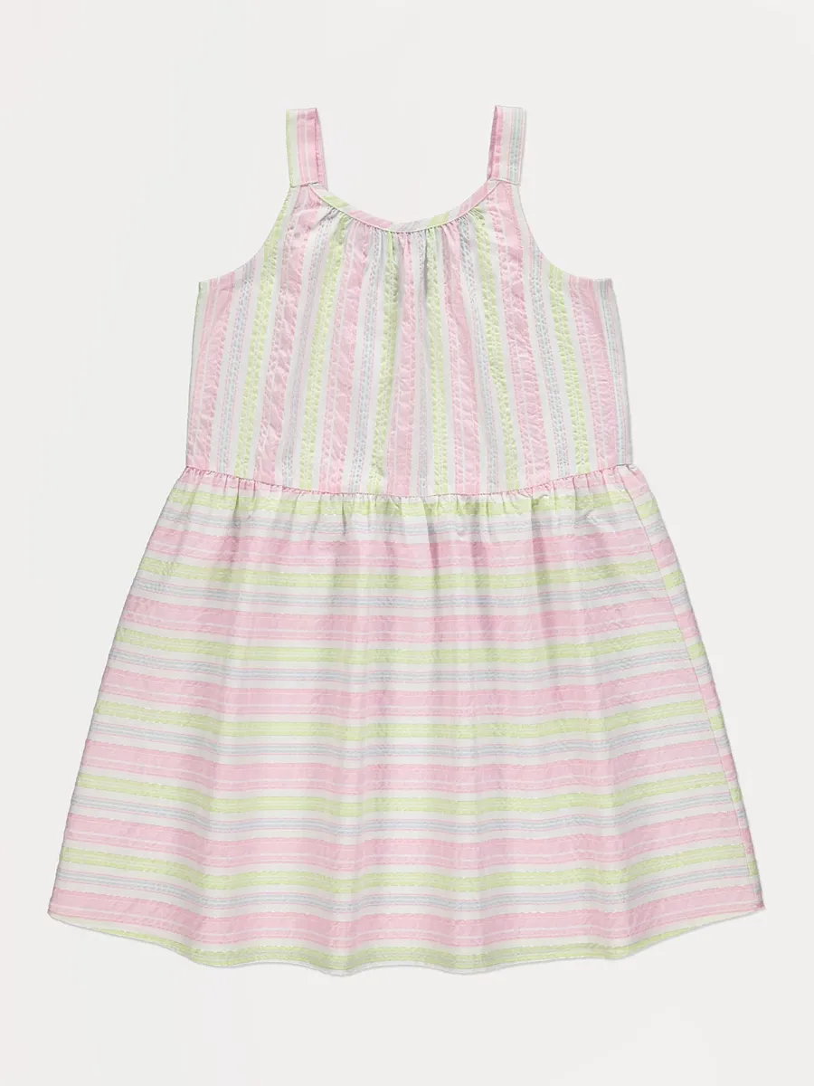 Pastel Striped Woven Dress