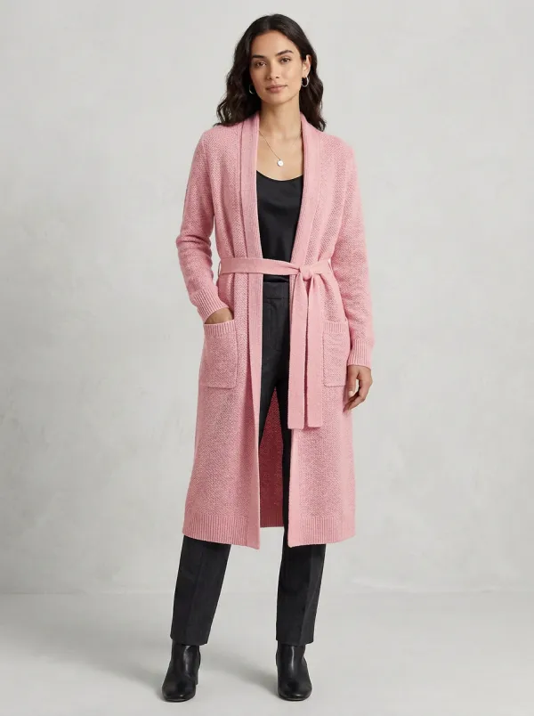 Women's Belted Minimal Knit Cardigan