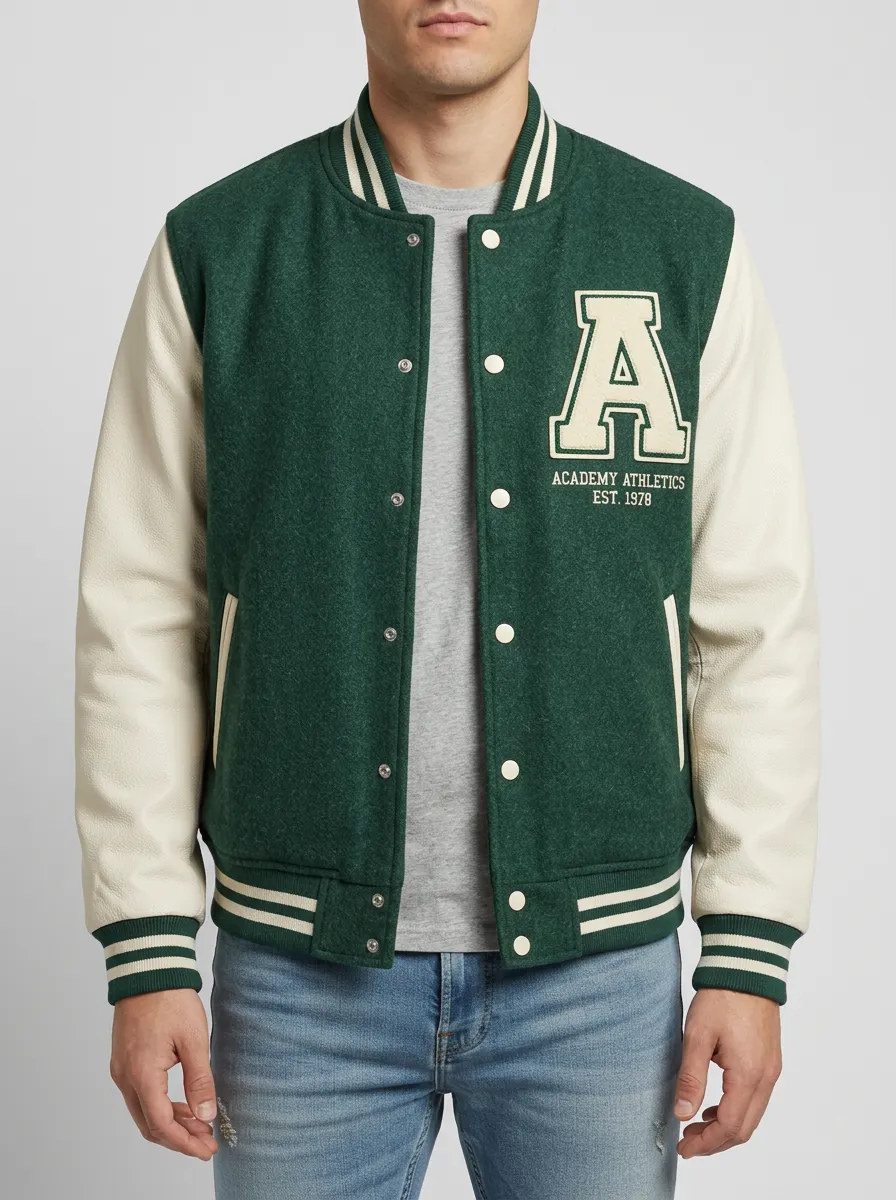Men's Academy Athletics Letter A Wool Baseball Jacket