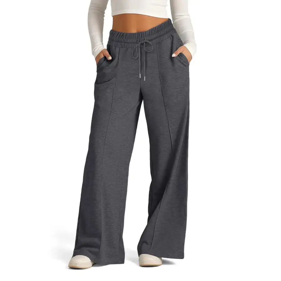 Full Size Drawstring Relaxed Fit Wide Leg Pants Plus Size
