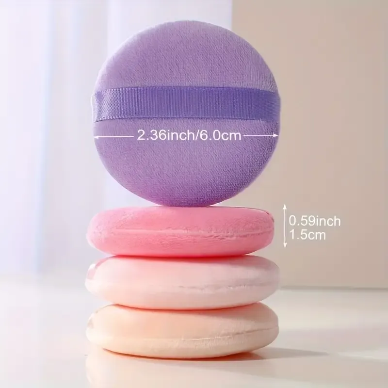 Multicolor  3pcs of Round Makeup Sponges