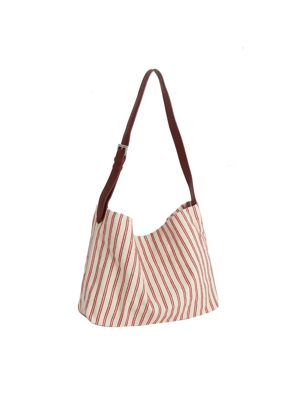 Striped Canvas Shoulder Bag