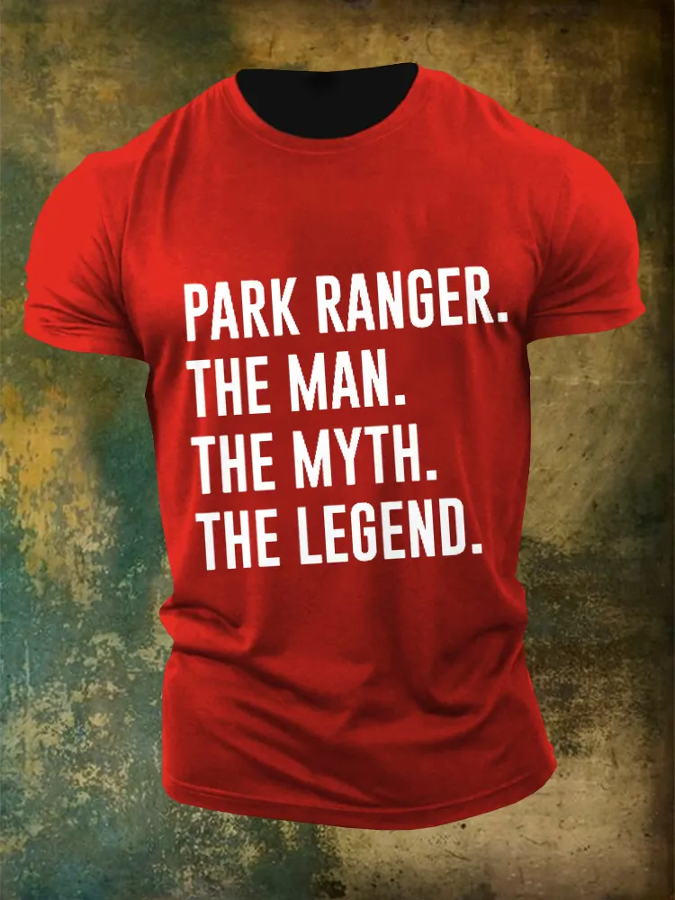 Men's Park Ranger The Man The Myth The Legend Round-Neck T-Shirt