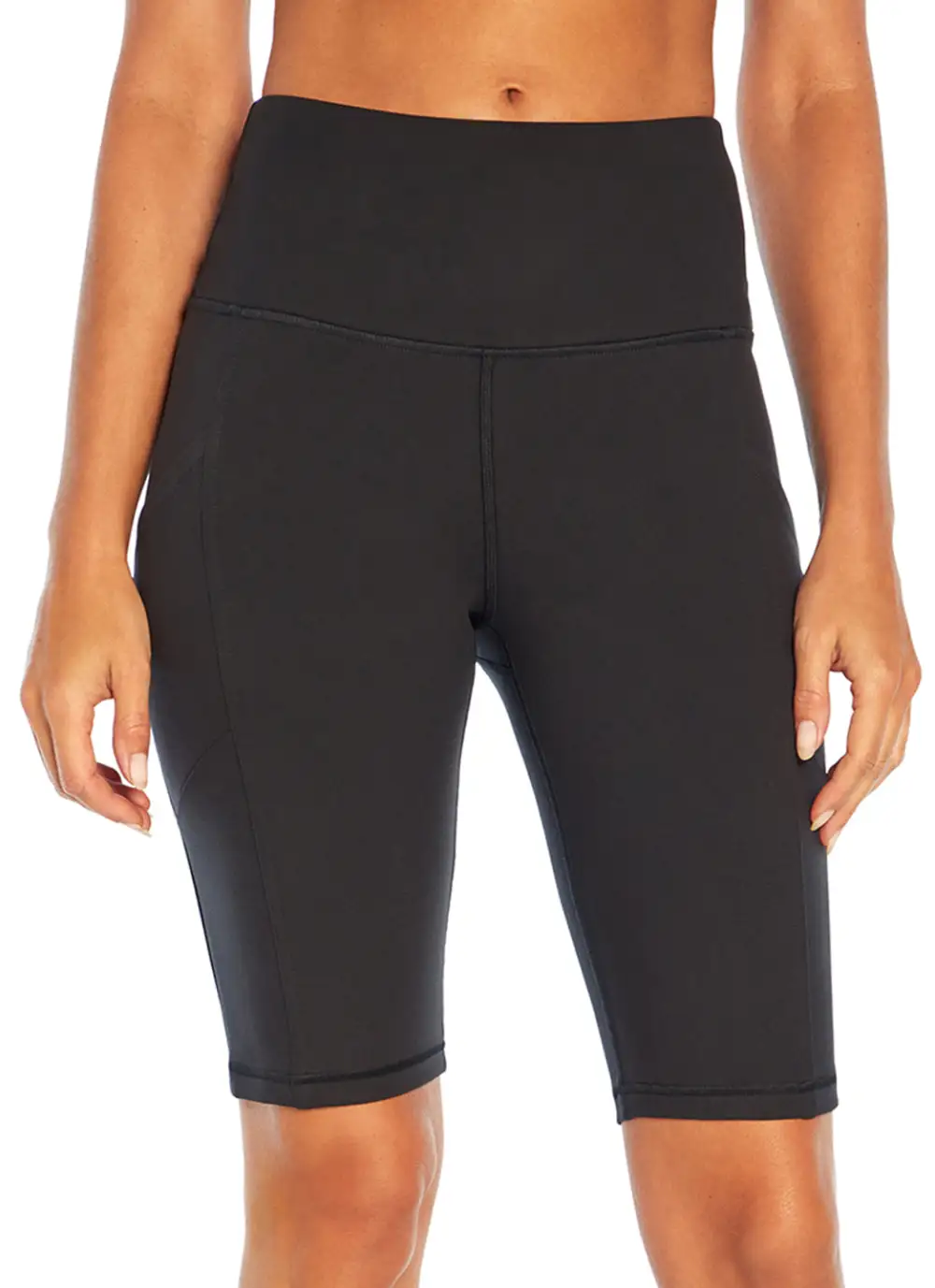 Mesh Waist Longline Yoga Shorts