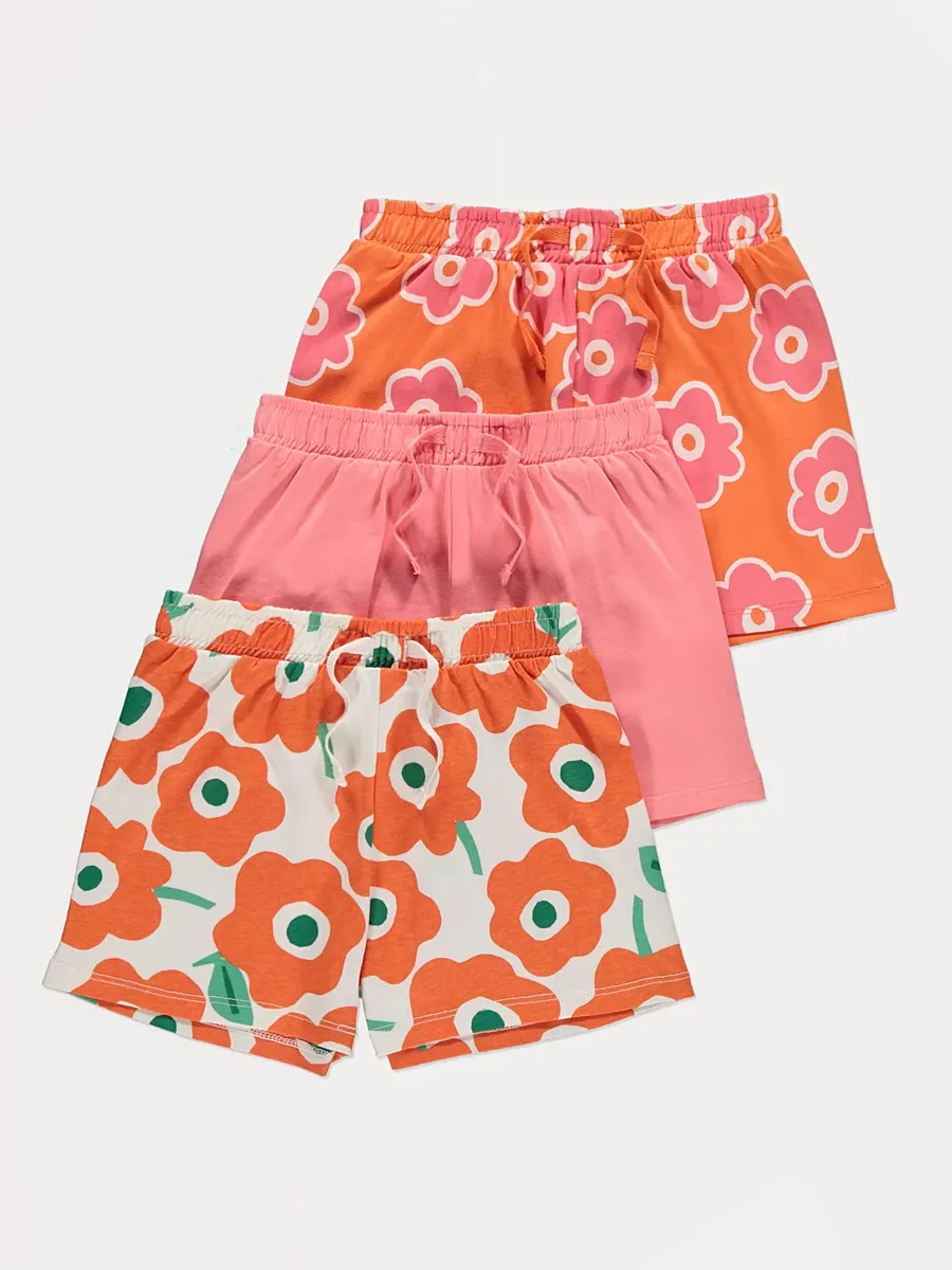 Bright Floral Shorts 3 Pack