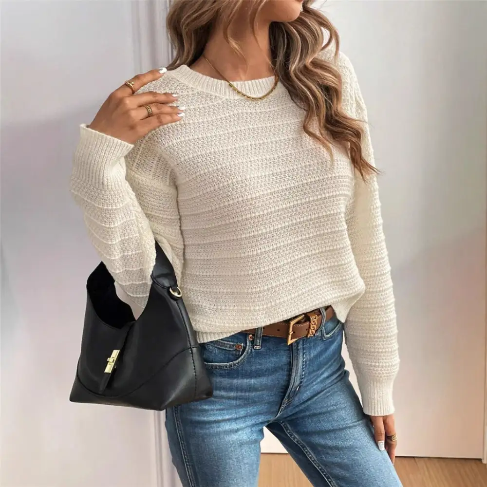 Women's Bow-Detail Long-Sleeve Sweater