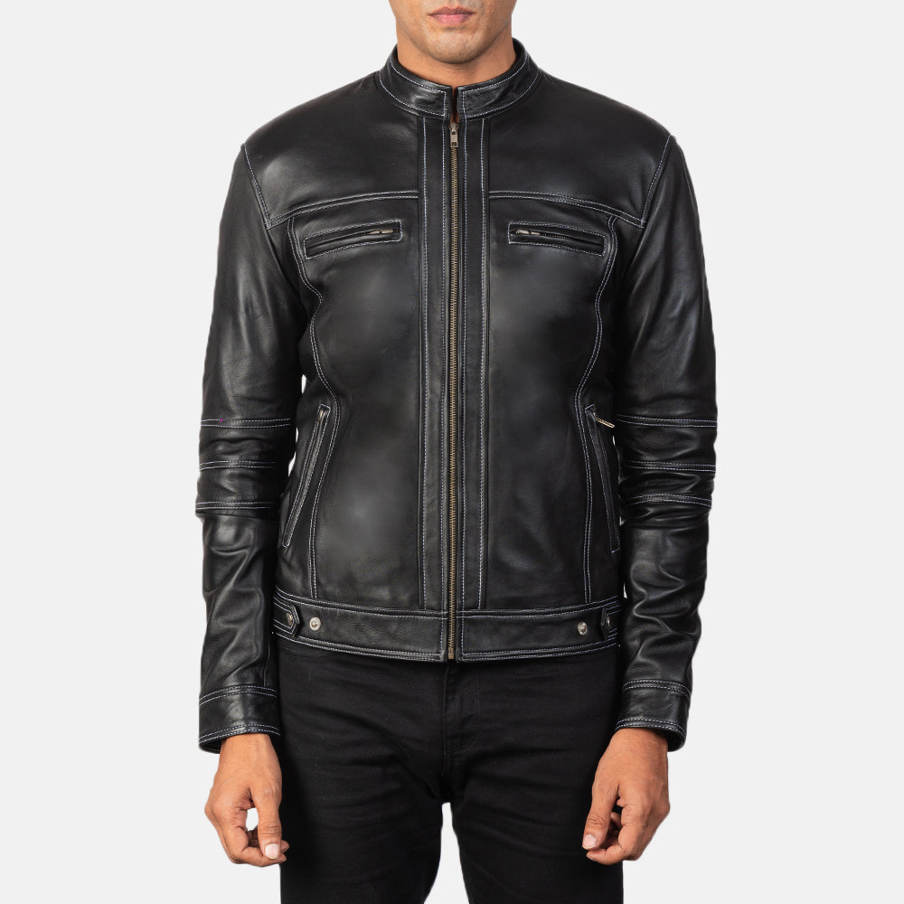 Men's Rugged Heritage Biker Leather Jacket