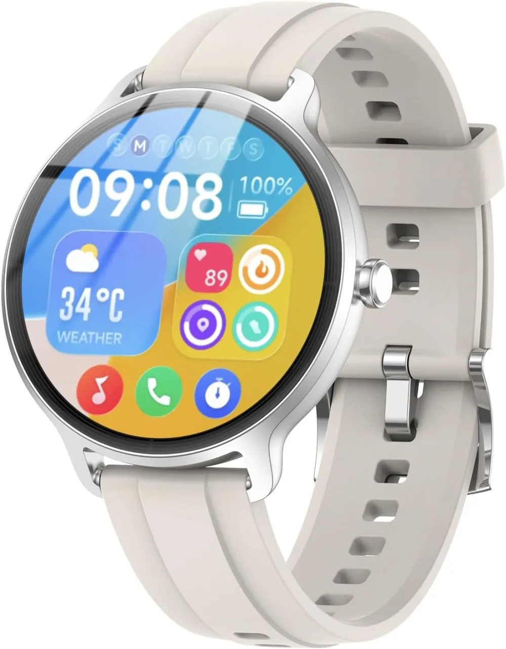 Smart Watch for Men Women(Answer/Make Calls), Smartwatch Built-in AI Voice, 1.27