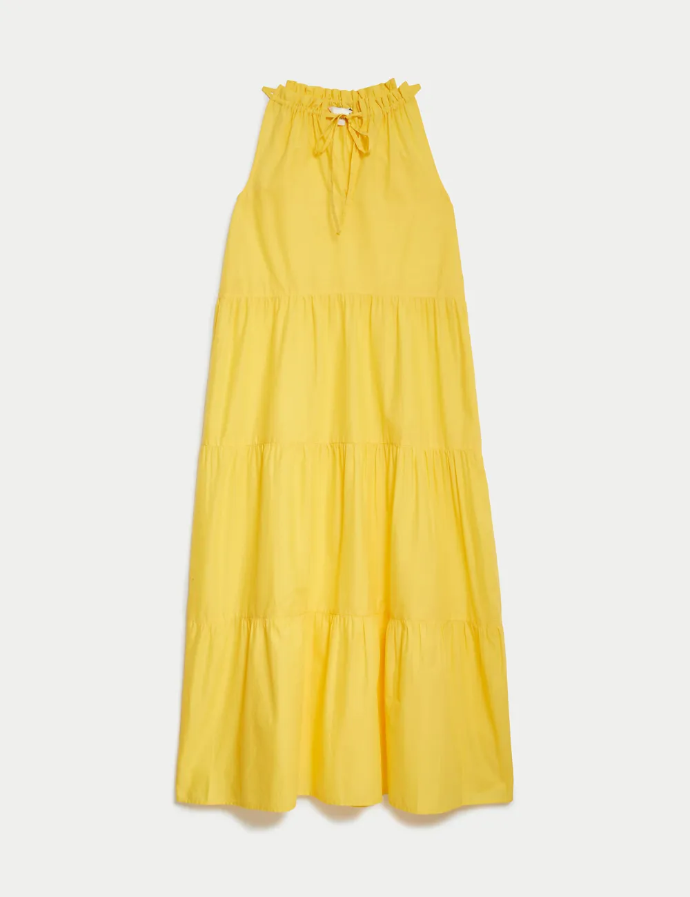 Pure Cotton High Neck Maxi Beach Dress