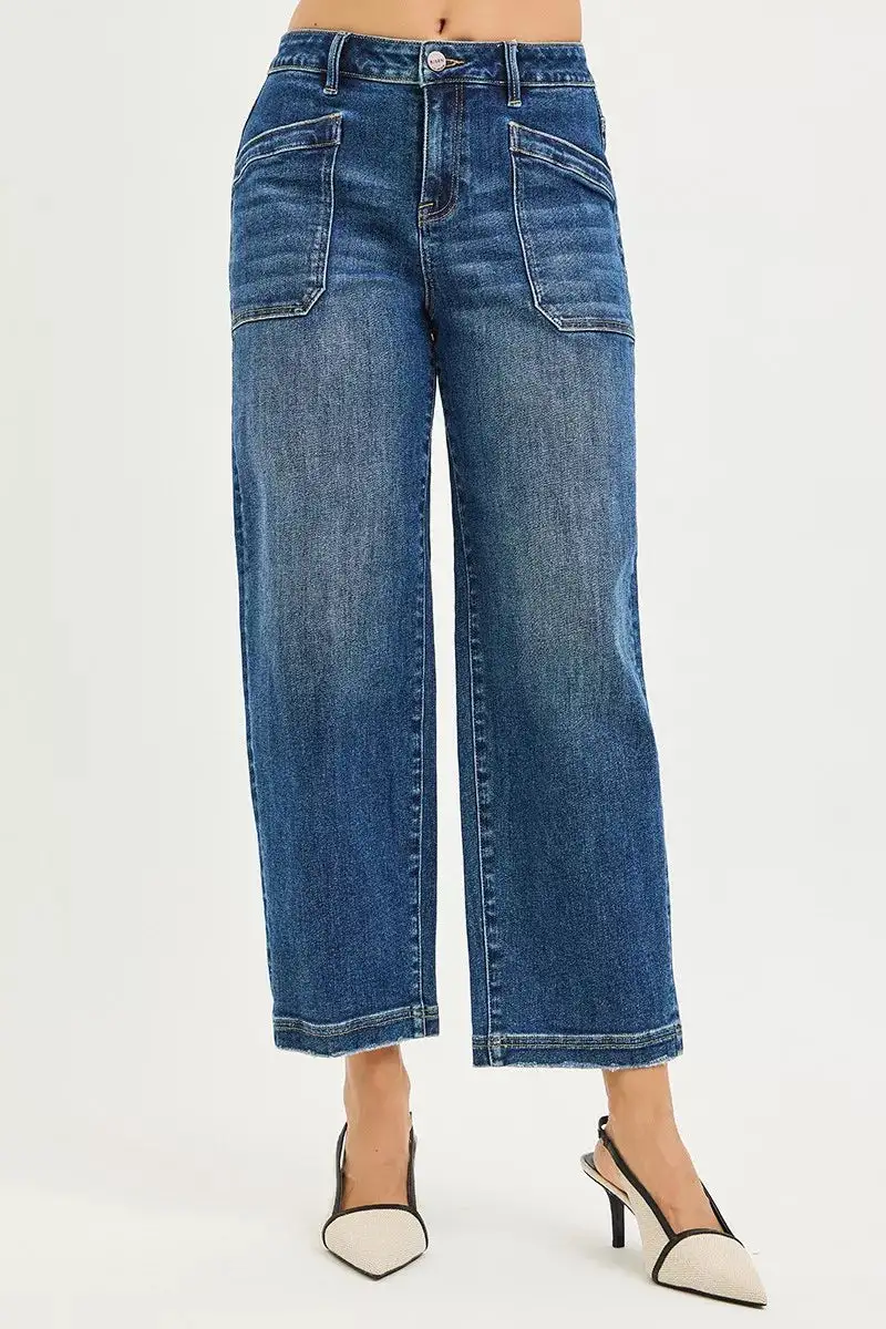 Patch Pocket Baggy Jeans