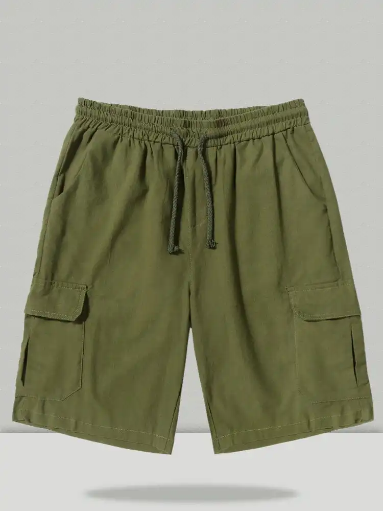 Linen Look Pants With Pockets