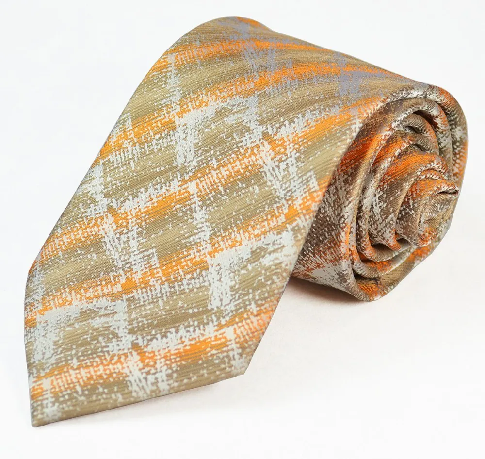 Refined Silk Patterned Men's Necktie With Pocket Square