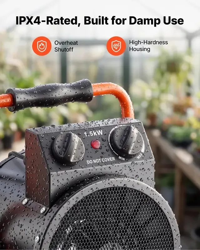 Portable 1500W Greenhouse & Space Heater