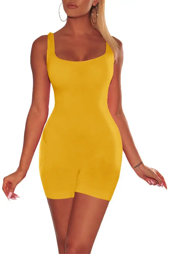 Thick Strap Scoop Neck Romper