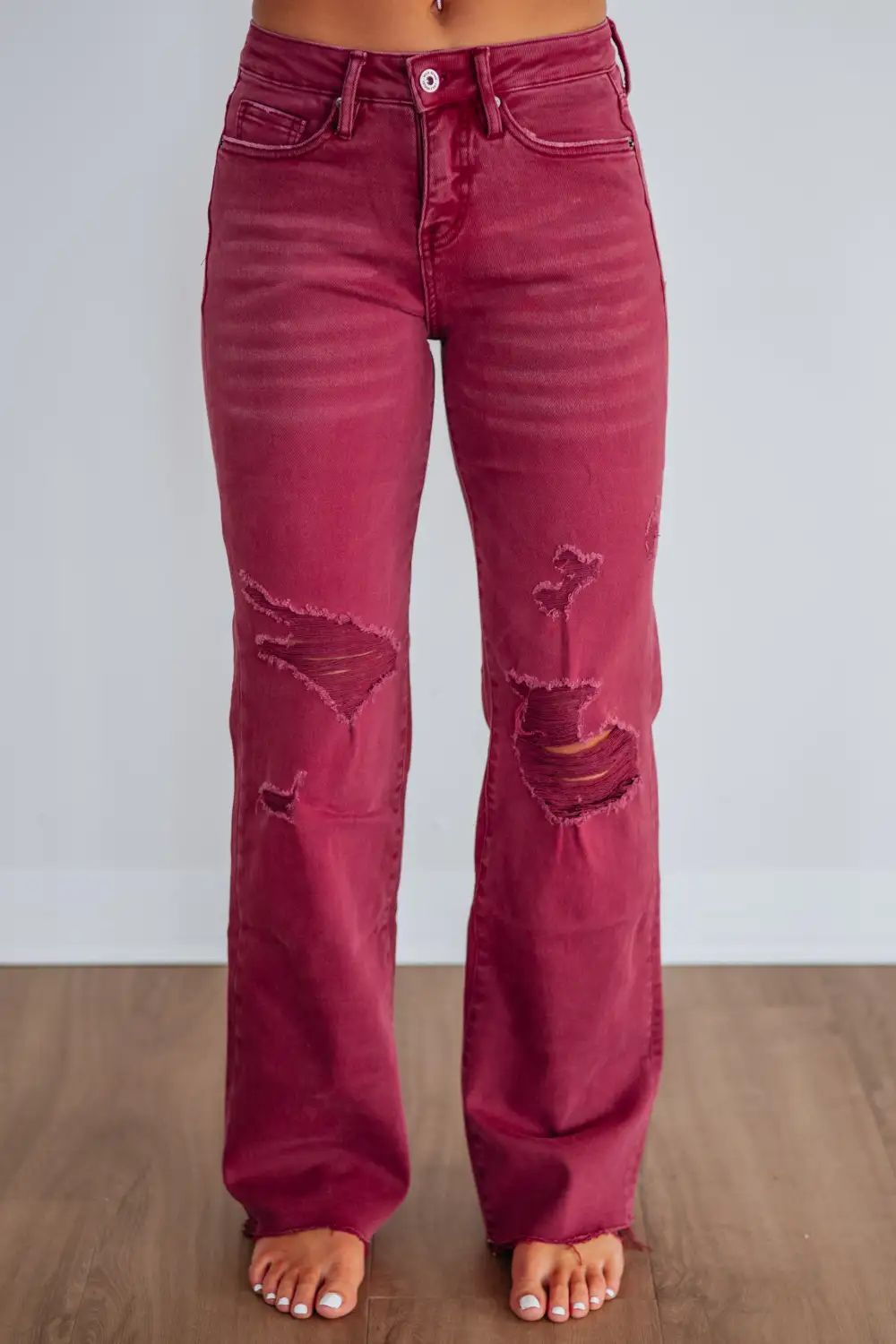 Women's High Rise Wide Leg Tummy Control Jeans