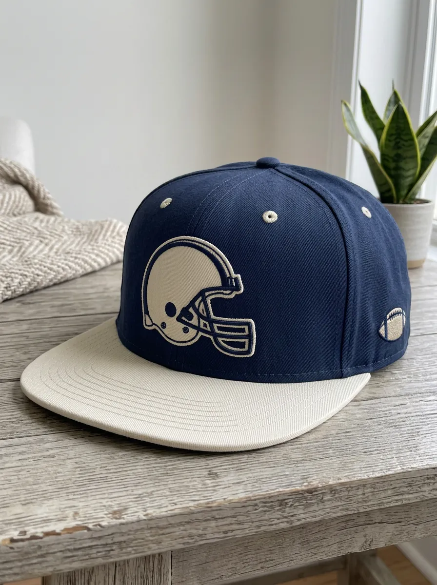 Unisex Touchdown American Football Lover Helmet Embroidered Snapback Cap