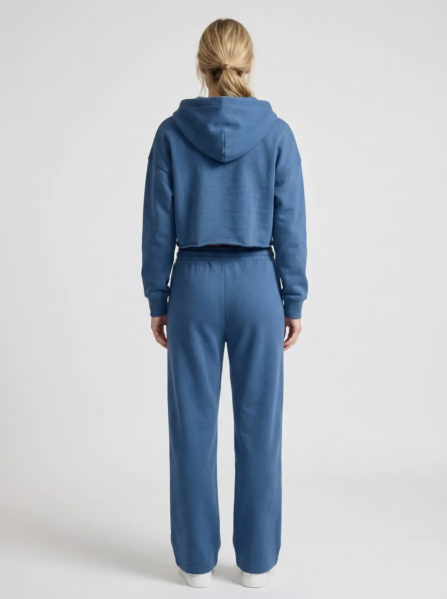 Cropped Zip-Up Jogger Women's Cropped Zip-Up Hoodie Jogger Active Set