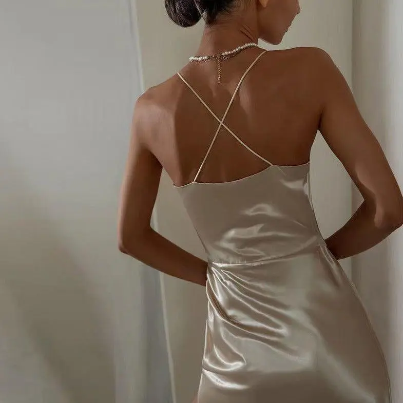 Satin Midi Dress