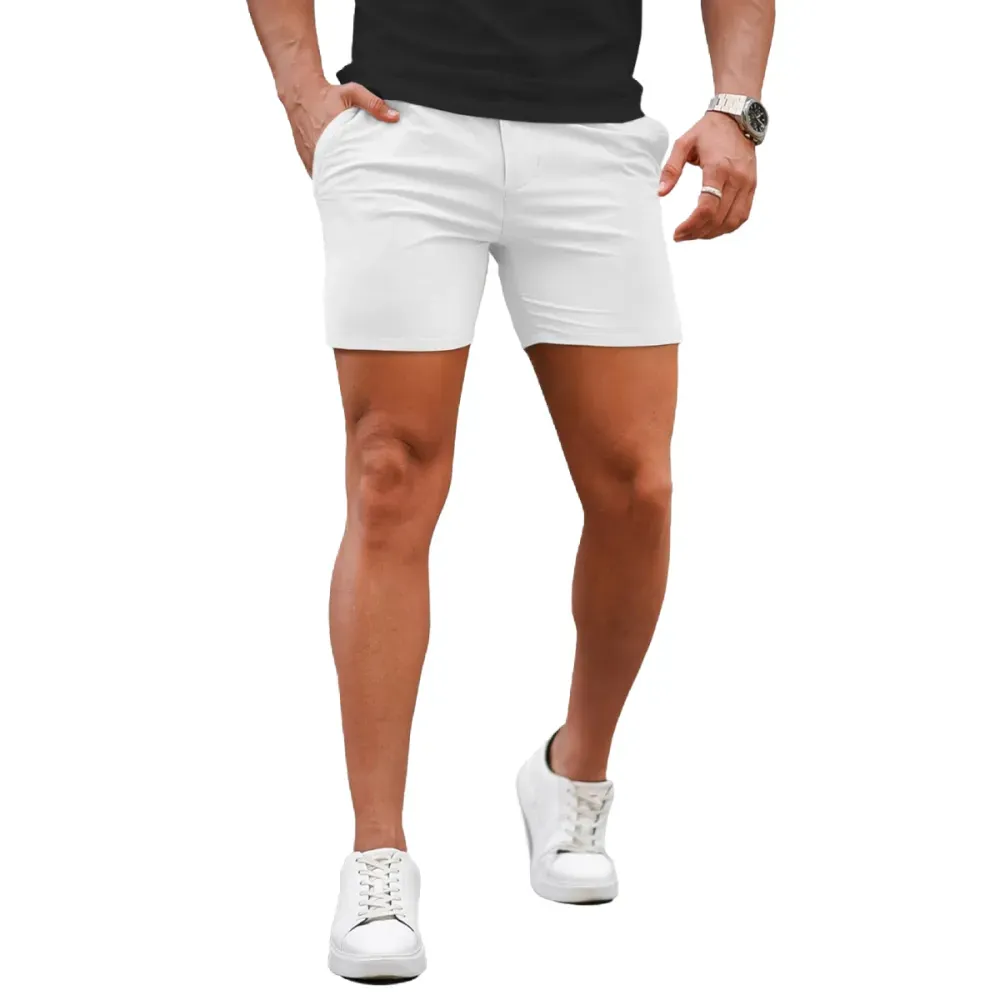 Men's 5 Inch Casual Stretch Slim Fit Chino Shorts