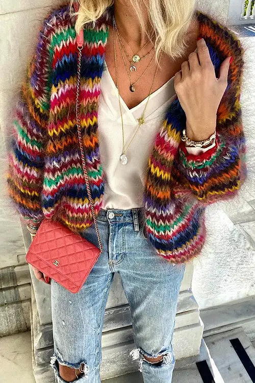 Button Detail Knit Cardigan