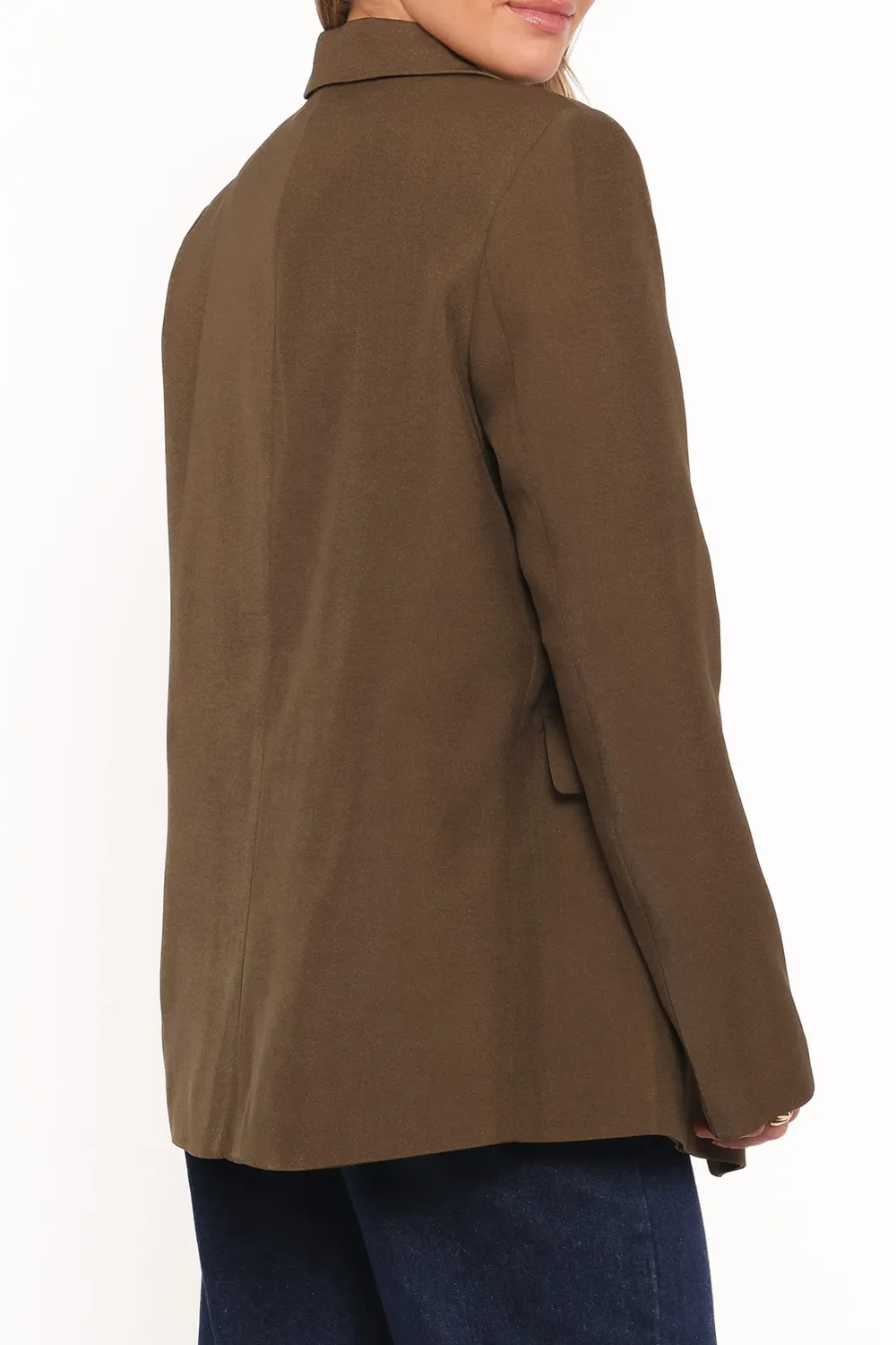 Sleek Notched Collar Blazer