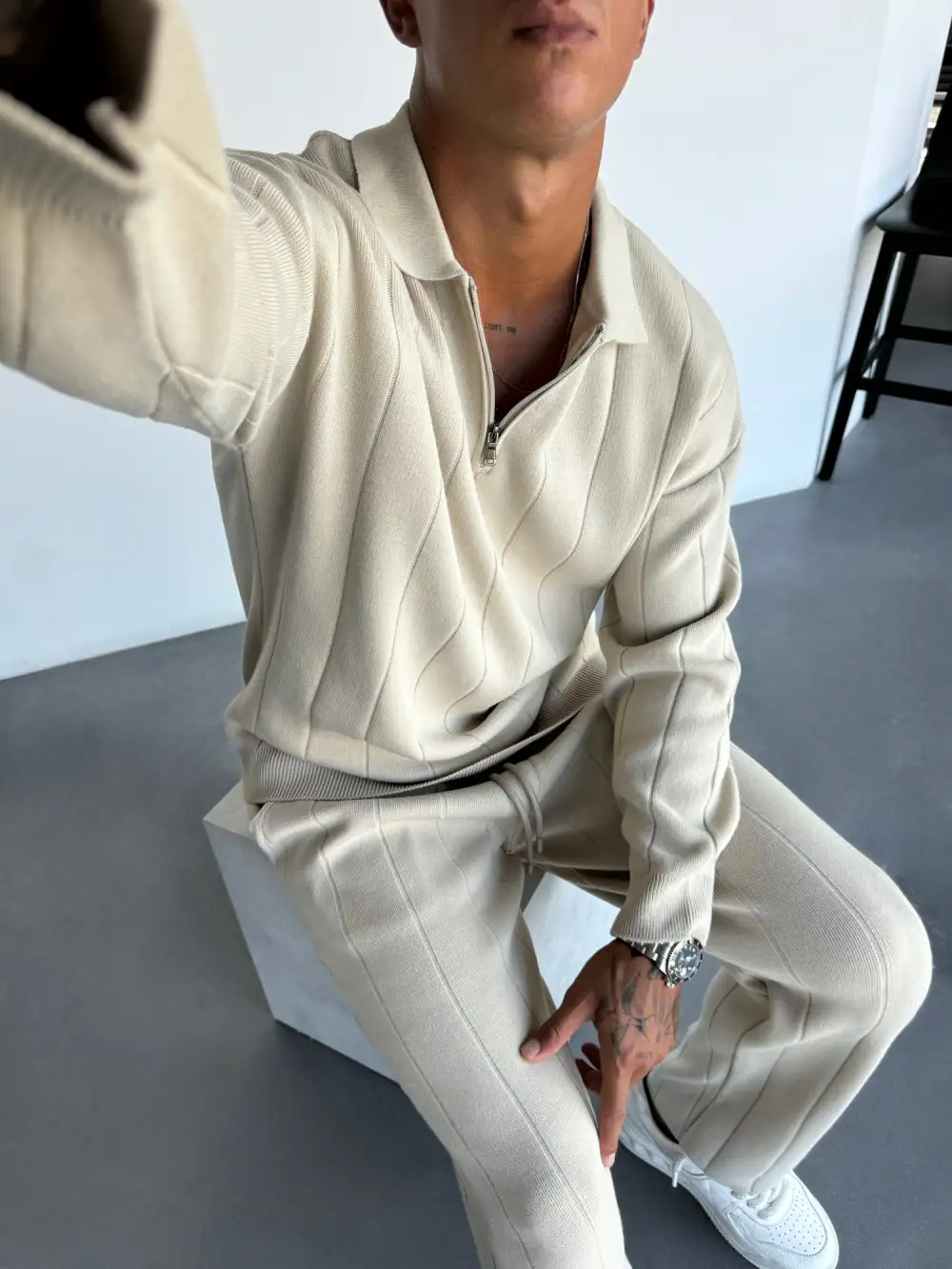 Weekend Relaxed Knit Sweatshirt