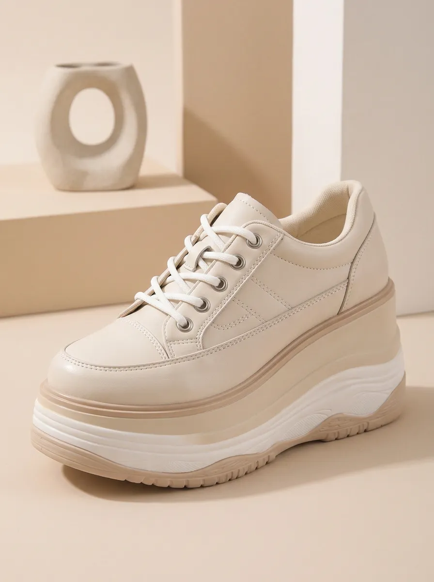Low-Top Women's Chunky Platform Shoes