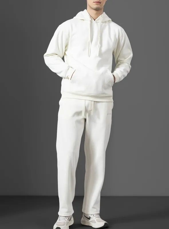 White Hooded Tracksuit Set