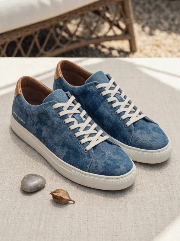 Textured Tie Dye Canvas Sneakers