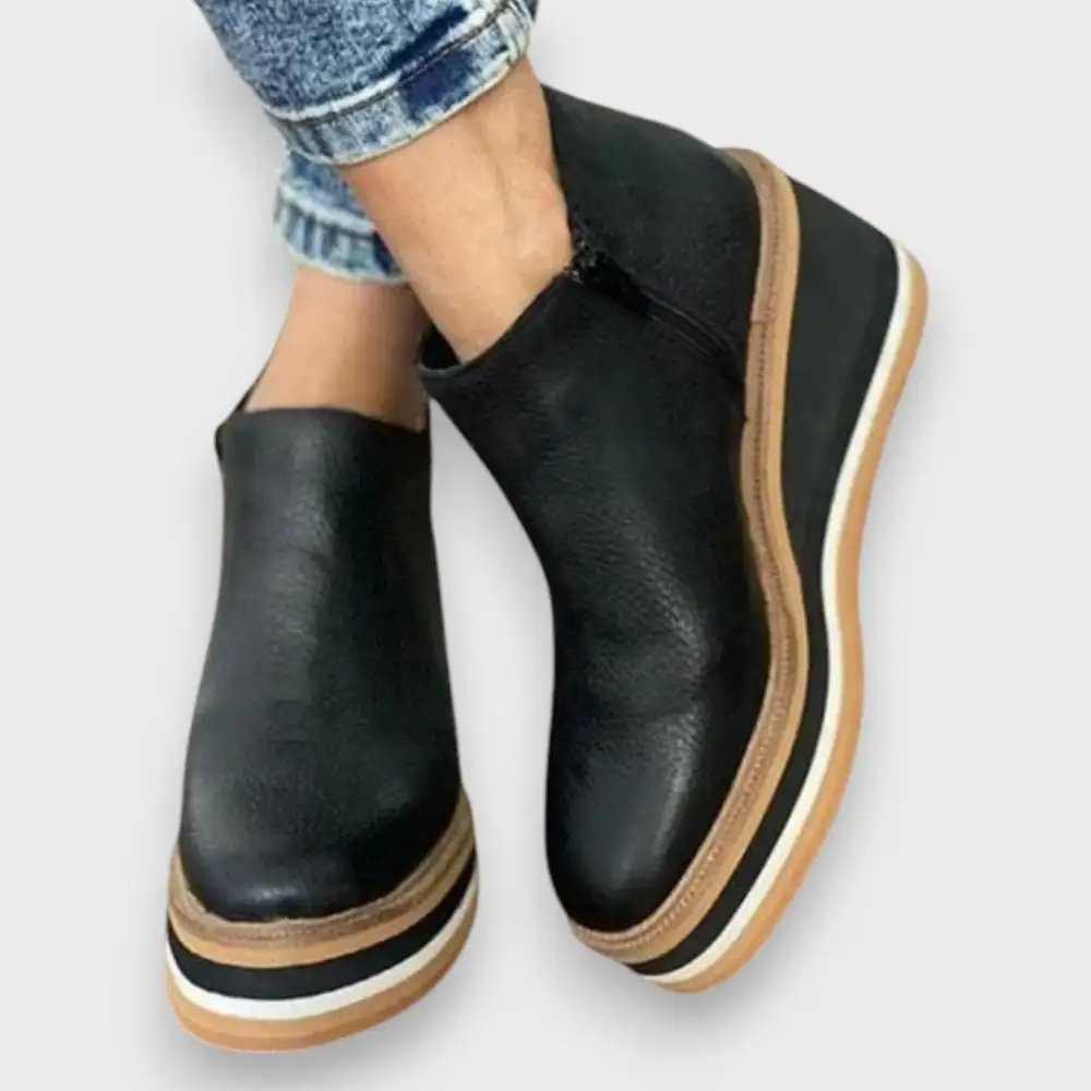 Waterproof Platform Wedge Ankle Boots