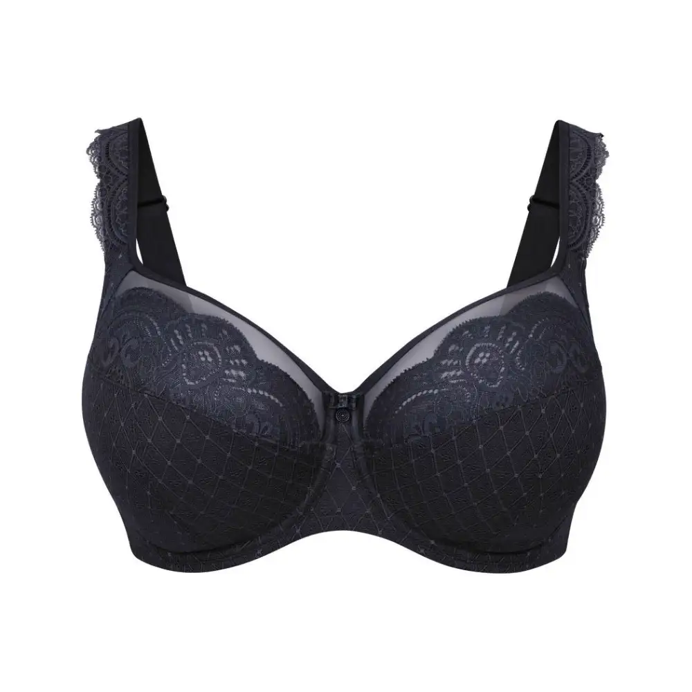 Women's Full Coverage Underwire Lace Decorative Stone Bra