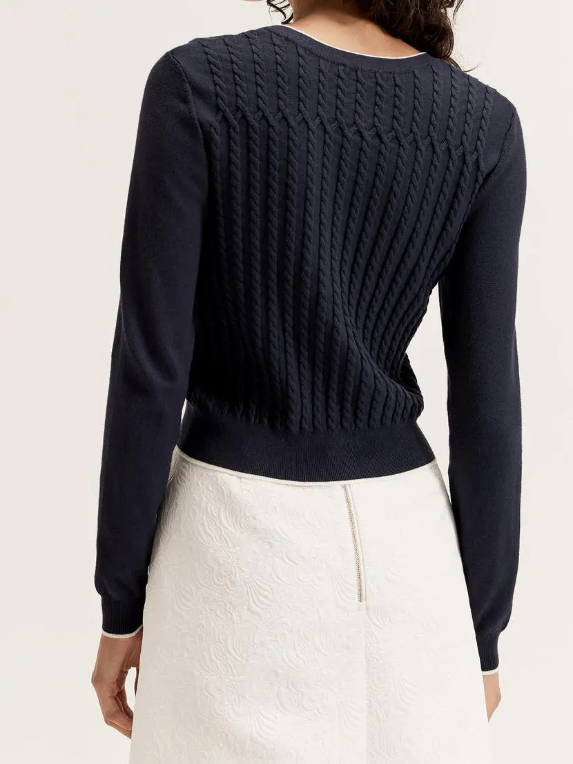 Caspian Cable Knit Detailing Cardi