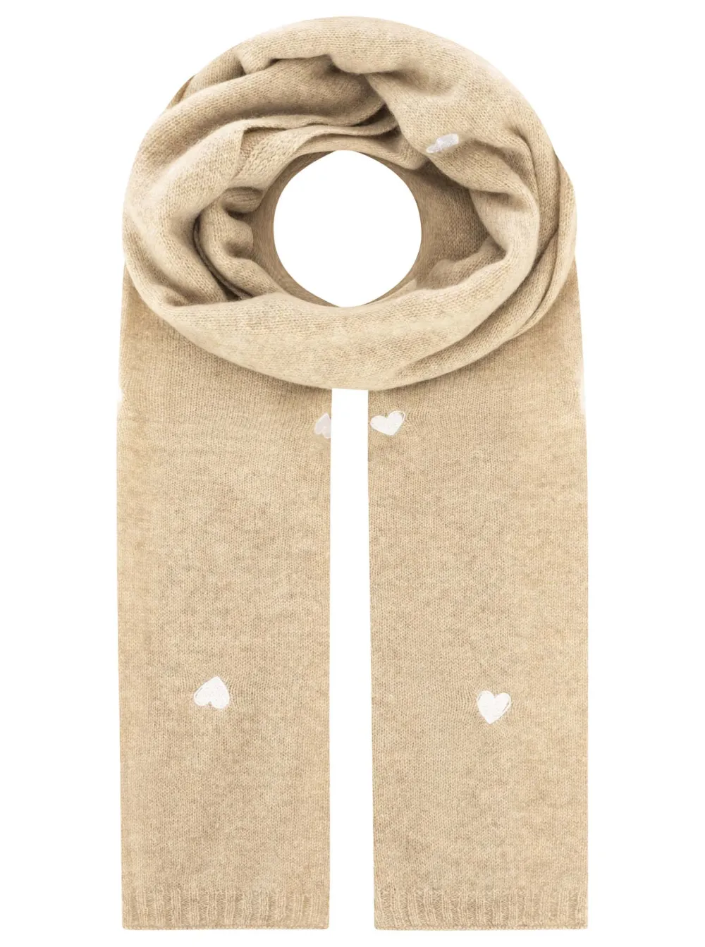 Soft Plush Cashmere Heart Pattern Fashion Scarf