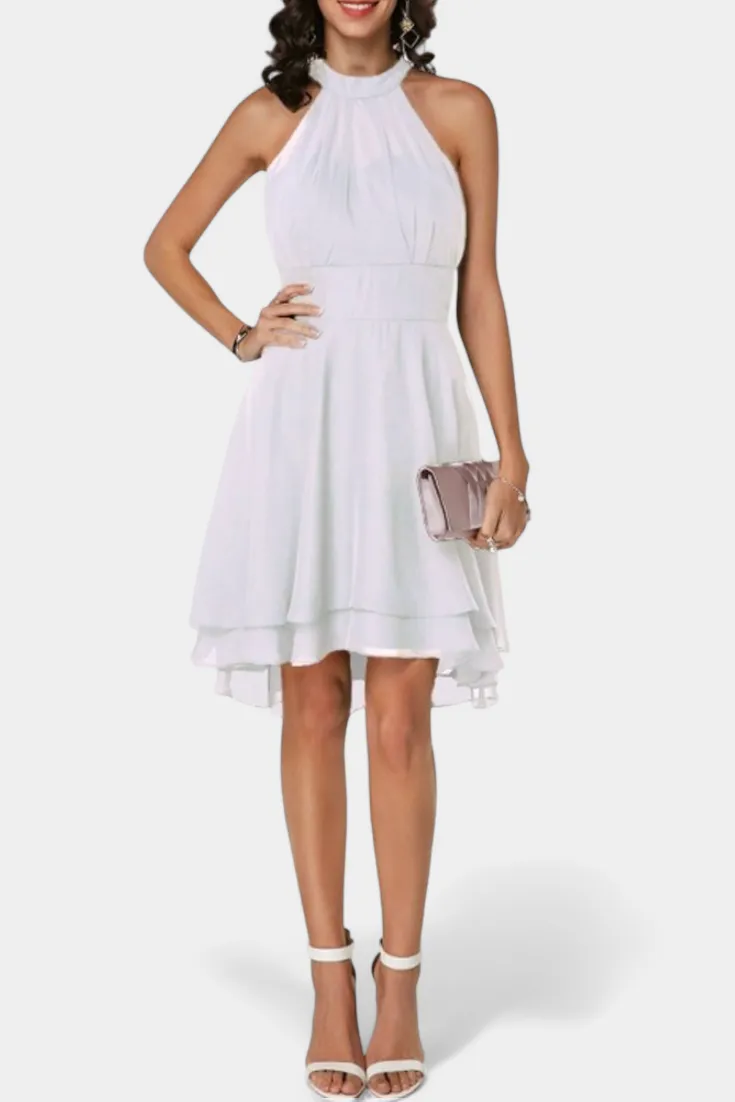 Chiffon Ruffled Casual Dress