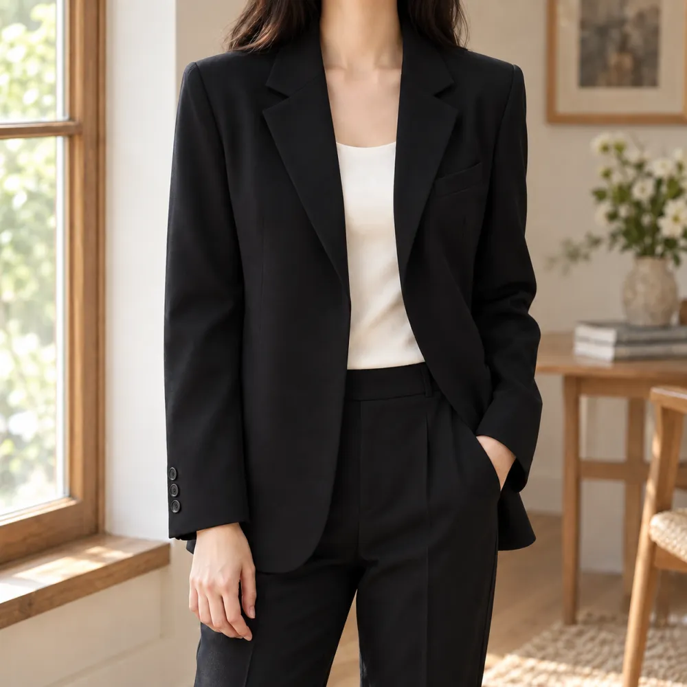 Tailored Notched Lapel Blazer