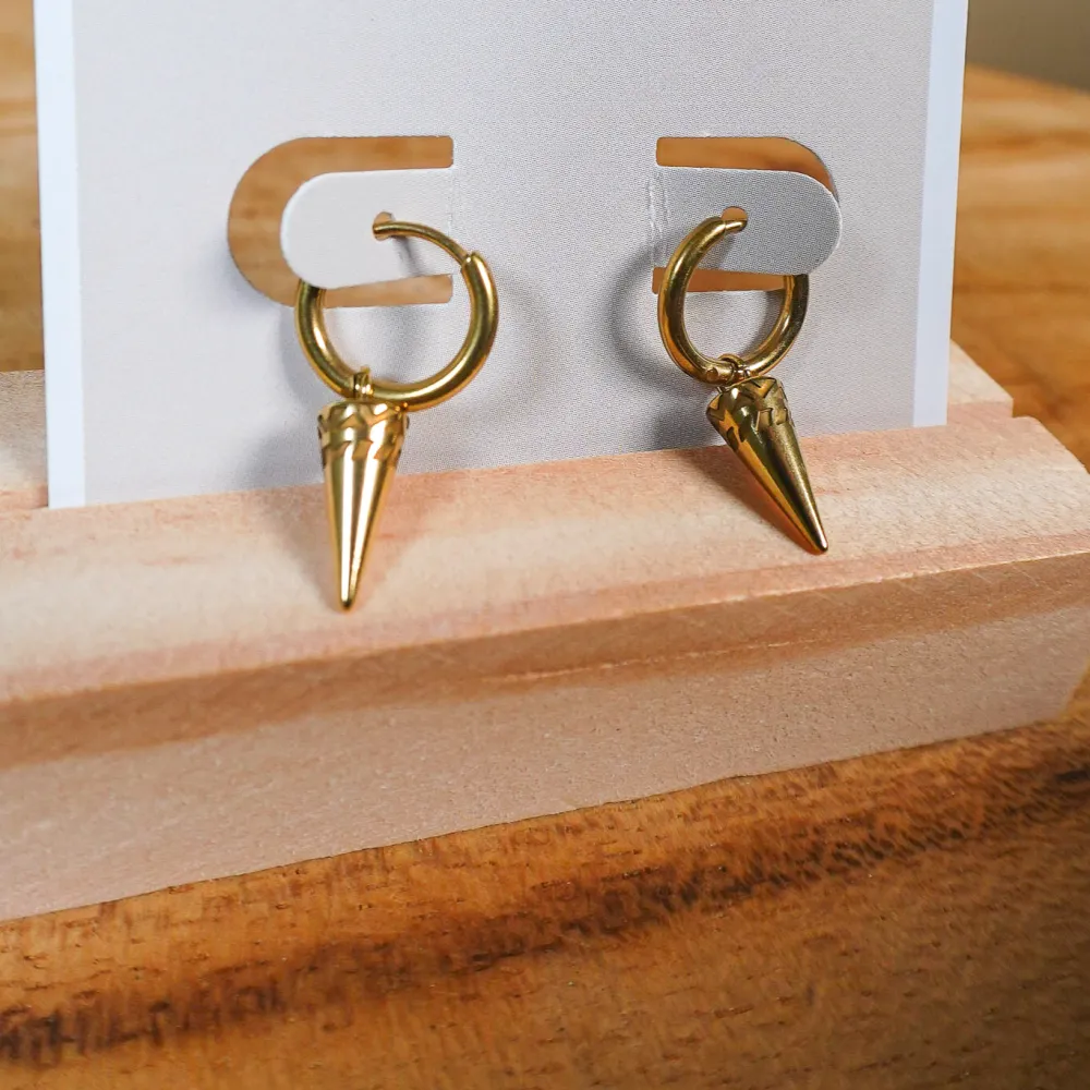 Geometric Pyramid Stud Earrings