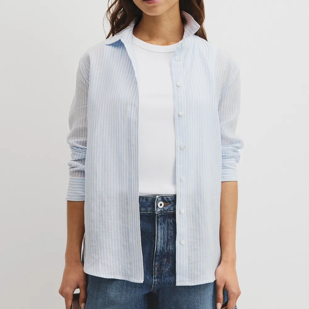 Women's Striped Linen Shirt
