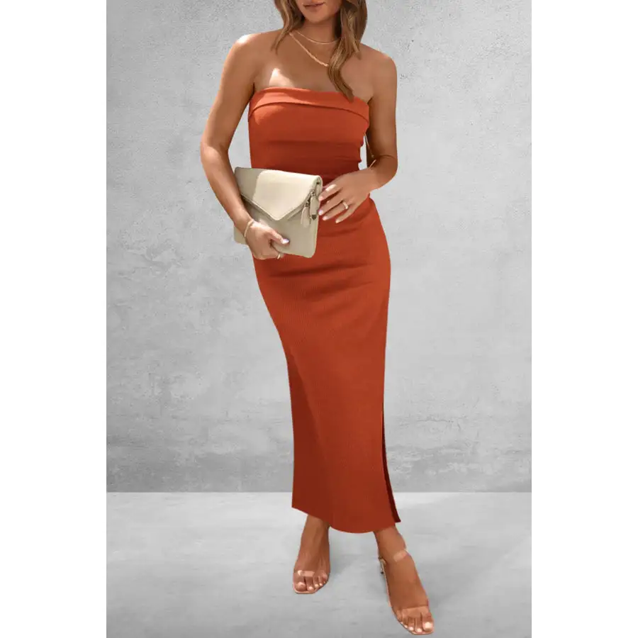 Slit Slit Tube Midi Dress